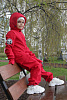 Детский комбинезон Форсаж softshell  модель спорт красный