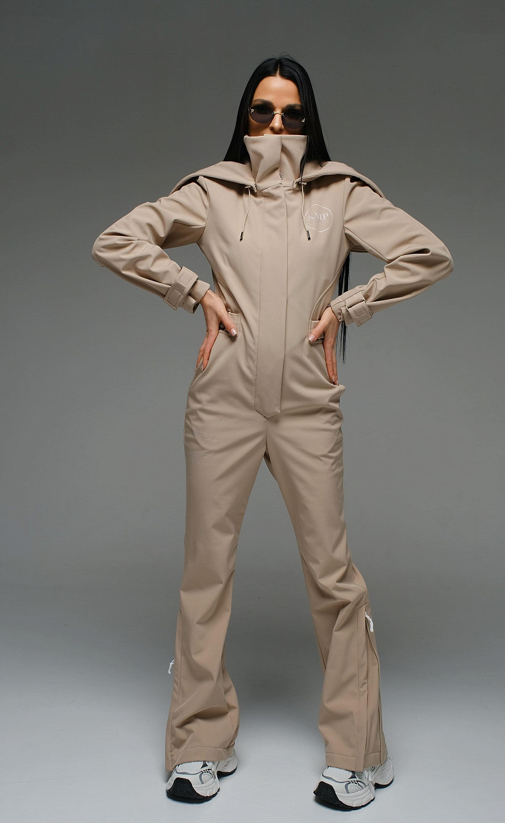 Женский демисезонный комбинезон Фрейле Стрит песочный softshell